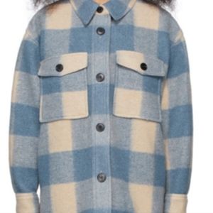 Isabel Marant Beige & Blue Harveli Jacket